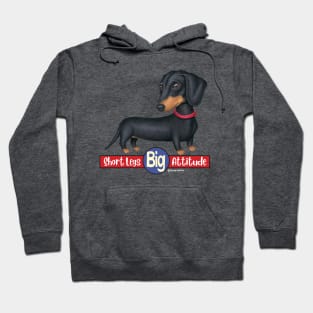 Cute Doxie Dachshund with short legs big attitude Hoodie